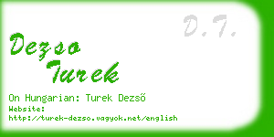 dezso turek business card